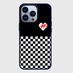 Чехол для iPhone 13 Pro ФРЕНДЗОНА: ЧБ, цвет: 3D-тёмно-синий
