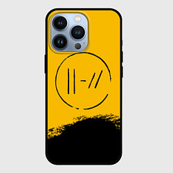 Чехол для iPhone 13 Pro 21 Pilots: Yellow Logo, цвет: 3D-черный