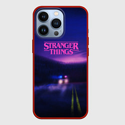 Чехол для iPhone 13 Pro Stranger Things: Neon Road, цвет: 3D-красный