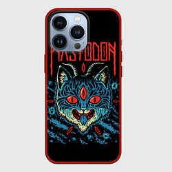 Чехол для iPhone 13 Pro Mastodon: Demonic Cat, цвет: 3D-красный