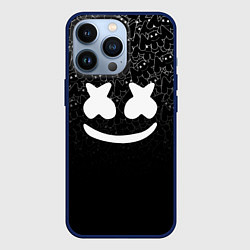 Чехол для iPhone 13 Pro Marshmello Black, цвет: 3D-тёмно-синий