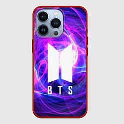 Чехол для iPhone 13 Pro BTS: Violet Neon, цвет: 3D-красный