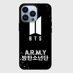 Чехол для iPhone 13 Pro BTS ARMY, цвет: 3D-черный