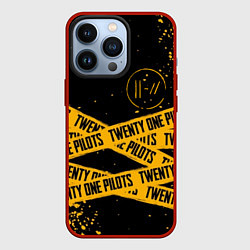 Чехол для iPhone 13 Pro 21 Pilots: Black Levitate, цвет: 3D-красный