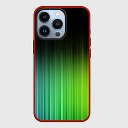 Чехол для iPhone 13 Pro Неоновые полосы - Минимализм, цвет: 3D-красный