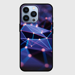 Чехол для iPhone 13 Pro Абстрактные линии и свечение, цвет: 3D-черный