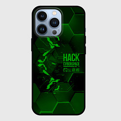 Чехол для iPhone 13 Pro Hack Cyberspace, цвет: 3D-черный