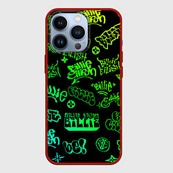 Чехол для iPhone 13 Pro BILLIE EILISH: Grunge Graffiti, цвет: 3D-красный