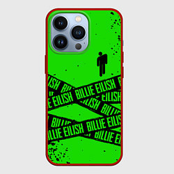 Чехол для iPhone 13 Pro BILLIE EILISH: Green & Black Tape, цвет: 3D-красный