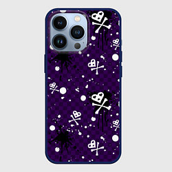 Чехол для iPhone 13 Pro Эмо 2007 фиолетовый фон, цвет: 3D-тёмно-синий