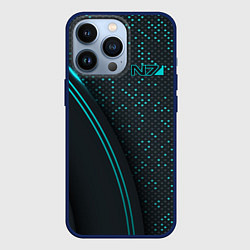 Чехол для iPhone 13 Pro Mass Effect N7, цвет: 3D-тёмно-синий