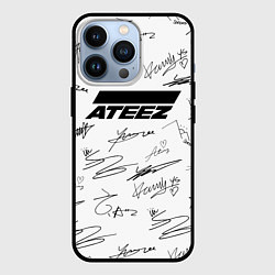 Чехол для iPhone 13 Pro ATEEZ АВТОГРАФЫ, цвет: 3D-черный