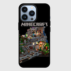 Чехол для iPhone 13 Pro MINECRAFT, цвет: 3D-черный