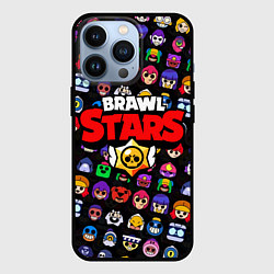 Чехол для iPhone 13 Pro BRAWL STARS, цвет: 3D-черный