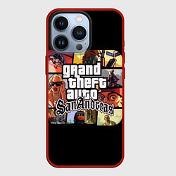 Чехол для iPhone 13 Pro GTA SA, цвет: 3D-красный