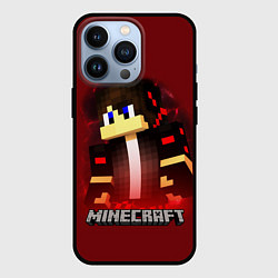 Чехол для iPhone 13 Pro MINECRAFT, цвет: 3D-черный