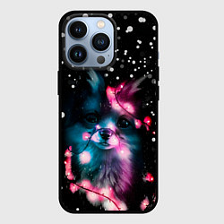 Чехол для iPhone 13 Pro ЛИСЁНОК НОВОГОДНИЙ, цвет: 3D-черный