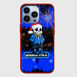 Чехол для iPhone 13 Pro НОВОГОДНИЙ UNDERTALE, цвет: 3D-красный