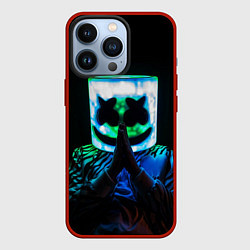 Чехол для iPhone 13 Pro Marshmello, цвет: 3D-красный
