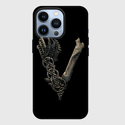 Чехол для iPhone 13 Pro Vikings bones logo, цвет: 3D-черный