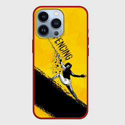 Чехол для iPhone 13 Pro Fencing, цвет: 3D-красный