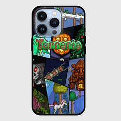 Чехол для iPhone 13 Pro Terraria, цвет: 3D-черный