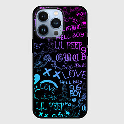 Чехол для iPhone 13 Pro LIL PEEP LOGOBOMBING, цвет: 3D-черный