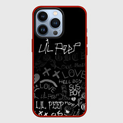 Чехол для iPhone 13 Pro LIL PEEP, цвет: 3D-красный