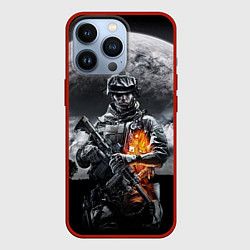 Чехол для iPhone 13 Pro Battlefield, цвет: 3D-красный