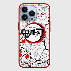 Чехол для iPhone 13 Pro KIMETSU NO YAIBA, цвет: 3D-красный