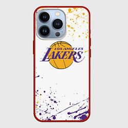 Чехол для iPhone 13 Pro LA LAKERS, цвет: 3D-красный
