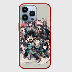 Чехол для iPhone 13 Pro MY HERO ACADEMIA веселая команда, цвет: 3D-красный