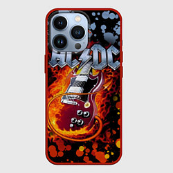 Чехол для iPhone 13 Pro ACDC, цвет: 3D-красный