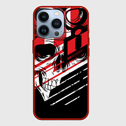 Чехол для iPhone 13 Pro Череп Icon красный, цвет: 3D-красный