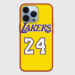 Чехол для iPhone 13 Pro Kobe Bryant 24, цвет: 3D-красный