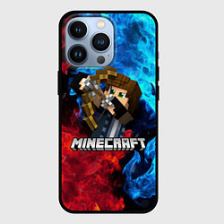 Чехол для iPhone 13 Pro Minecraft Майнкрафт, цвет: 3D-черный