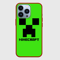 Чехол для iPhone 13 Pro MINECRAFT, цвет: 3D-красный