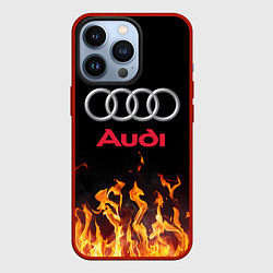 Чехол для iPhone 13 Pro AUDI, цвет: 3D-красный