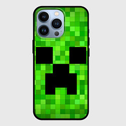 Чехол для iPhone 13 Pro MINECRAFT, цвет: 3D-черный