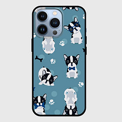 Чехол для iPhone 13 Pro Собачки, цвет: 3D-черный