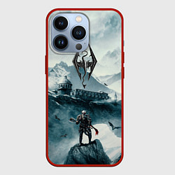 Чехол для iPhone 13 Pro Skyrim Warrior, цвет: 3D-красный