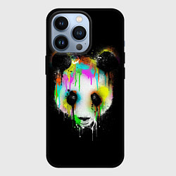 Чехол для iPhone 13 Pro Панда в краске, цвет: 3D-черный