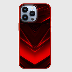 Чехол для iPhone 13 Pro GEOMETRY STRIPES, цвет: 3D-красный