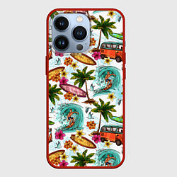Чехол для iPhone 13 Pro Летнее Настроение, цвет: 3D-красный
