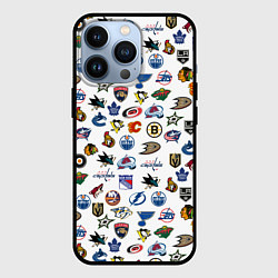 Чехол для iPhone 13 Pro NHL PATTERN Z, цвет: 3D-черный