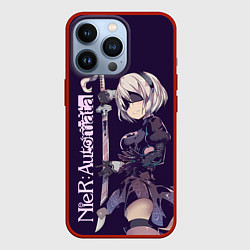 Чехол для iPhone 13 Pro Nier Automata, цвет: 3D-красный