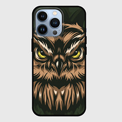 Чехол для iPhone 13 Pro Хищная сова, цвет: 3D-черный