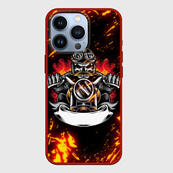 Чехол для iPhone 13 Pro Fire Biker Z, цвет: 3D-красный