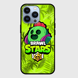 Чехол для iPhone 13 Pro BRAWL STARS SPIKE СПАЙК, цвет: 3D-черный