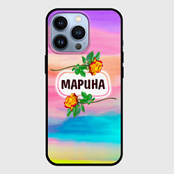 Чехол для iPhone 13 Pro Марина, цвет: 3D-черный